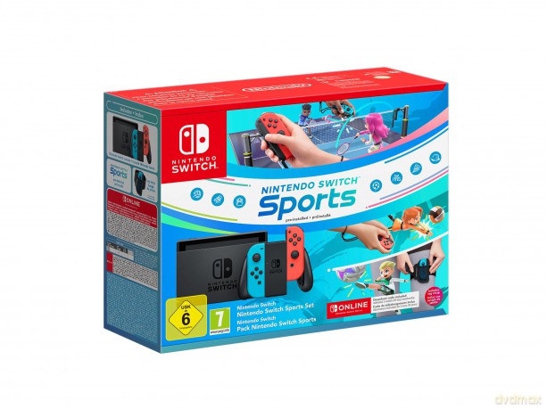 Nintendo Switch With Joy-Con - Neon Blue and Neon Red inc. Sport