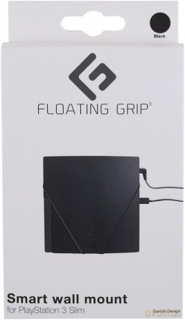 PS3 Slim wall mount by FLOATING GRIP Black