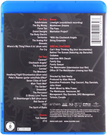 Rush: Clockwork Angels Tour [Blu-Ray]