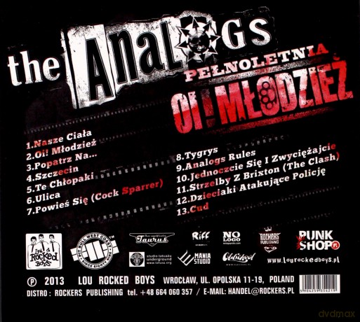 The Analogs: Pełnoletnia Oi! Młodzież [CD]