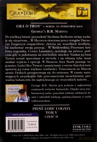 Taniec ze smokami. Pieśń Lodu i Ognia (Tom 2) (okładka filmowa) - George R.R. Martin [KSIĄŻKA]