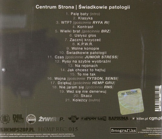Centrum Strona: Świadkowie Patologii [CD]