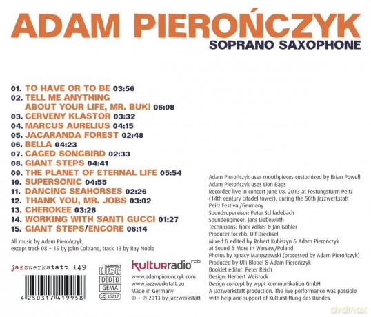 Adam Pierończyk: The Planet Of Eternal Life [CD]