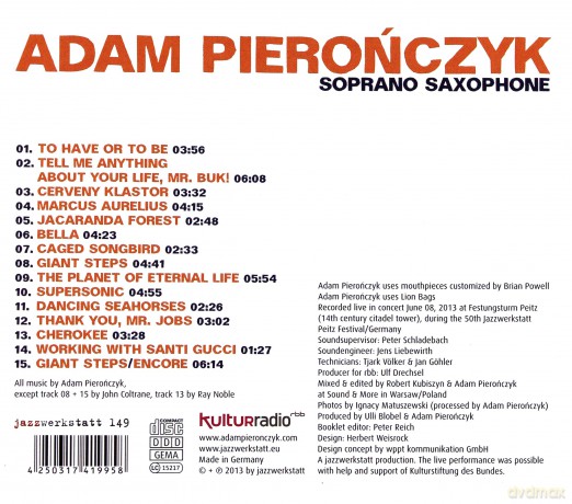 Adam Pierończyk: The Planet Of Eternal Life [CD]