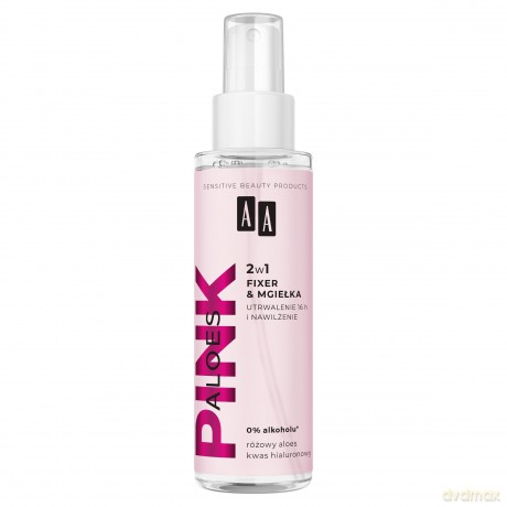 AA Pink Aloes Make-up spray 2w1 utrwalająco-nawilżający 100 ml