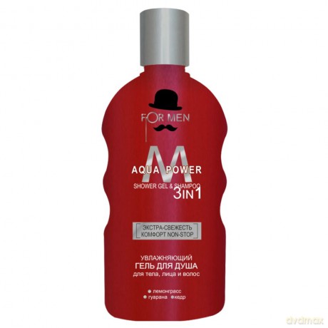 ALLIANCE OF BEAUTY Men Nawilżający żel pod prysznic 3w1 AQUA POWER 200 ml