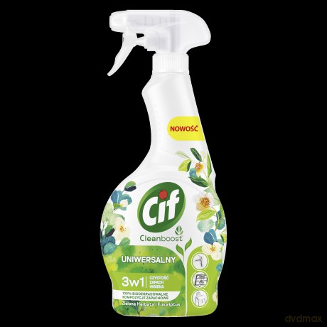 CIF Cleanboost 3W1 Uniwersalny płyn do czyszczenia Zielona herbata 500 ml