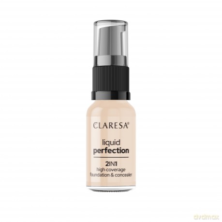 CLARESA Liquid Perfection Korektor i podkład kryjacy 2w1 101,5 Vanilla 18 g