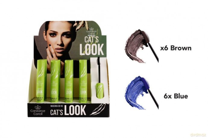 CONSTANCE CARROLL Zestaw - Mascara 12 x Cat`s (6xBlue + 6xBrown)