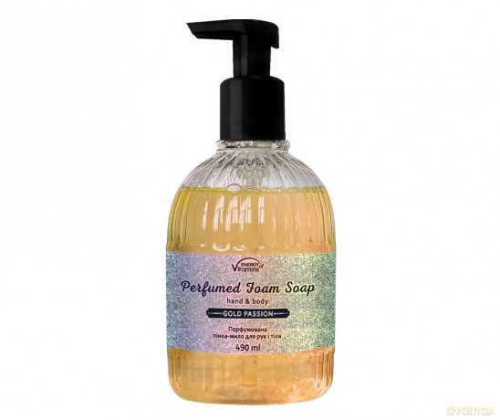 ENERGY OF VITAMINS Perfumowana pianka do mycia rąk i ciała - Gold Passion 490 ml