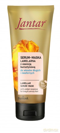 FARMONA Jantar Lamelarne Serum - maska z esencją bursztynową do włosów długich i niesfornych 100 ml