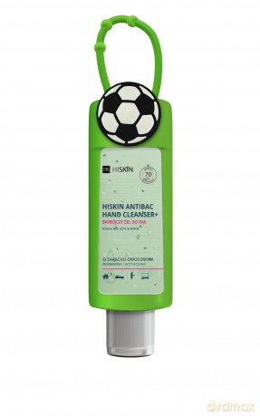 HISKIN Antibac Hand Cleanser+ Biobójczy Żel do rąk owocowy - piłka (butelka 75ml+etui)