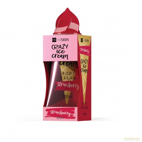 HISKIN Crazy Ice Cream Krem do ciała - Strawberry 200 ml