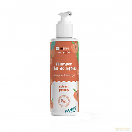 HISKIN for Kids Szampon i żel do kąpieli 2w1 - Extract Peach 280 ml