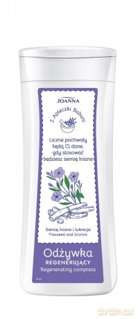 JOANNA Z Apteczki Babuni Odżywka regenerująca do włosów - siemię lniane i lukrecja 200 ml