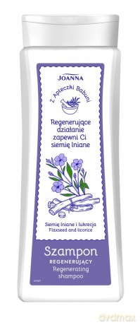 JOANNA Z Apteczki Babuni Szampon do włosów - Siemię lniane i lukrecja 300 ml