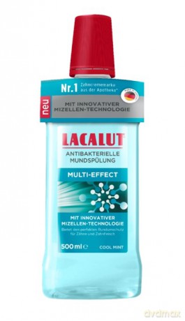 LACALUT Multi-Effect Antybakteryjny płyn do płukania jamy ustnej z technologią micelarną 500 ml