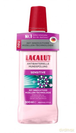 LACALUT Sensitive Antybakteryjny płyn do płukania jamy ustnej z technologią micelarną 500 ml