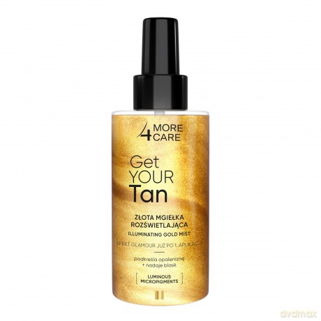 More4Care Get Your Tan Złota Mgiełka rozświetlająca do ciała 150 ml
