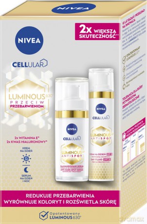 NIVEA Zestaw Duo Cellular Luminous Krem na dzień + serum
