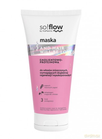 SO!FLOW Emolientowo-proteinowa maska do włosów zniszczonych, wymagających regeneracji 200 ml