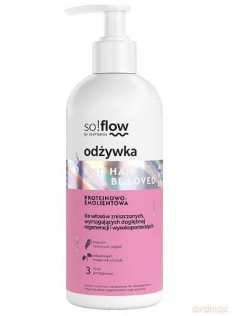 SO!FLOW Proteinowo-emolientowa odżywka do włosów zniszczonych, wymagających regeneracji 300 ml