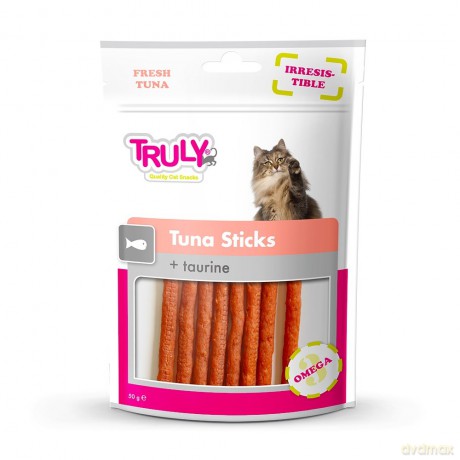 TRULY Cat Snacks Przekąski dla kota Omega-3 pałeczki - tuńczyk i tauryna 50 g