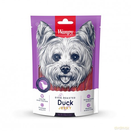 WANPY Dogs Przekąski dla psów Duck - kawałki kaczki 100 g