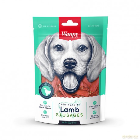 WANPY Dogs Przekąski dla psów Lamb - kiełbaski z jagnięciny 100 g