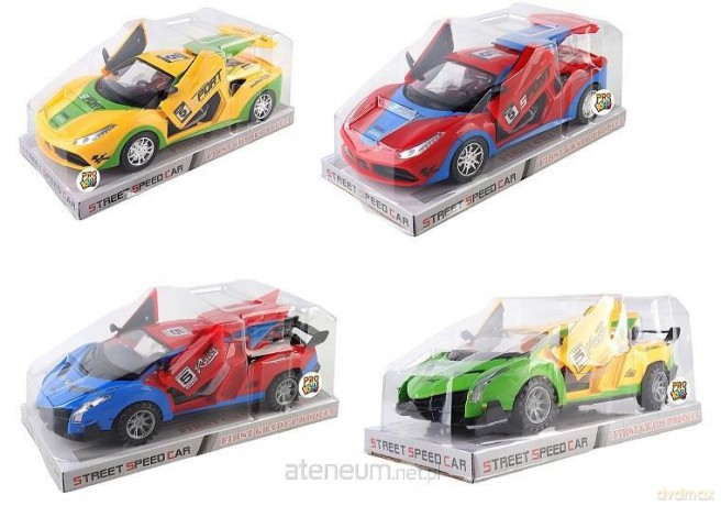 Auto sportowe z otwieranymi drzwiami mix
