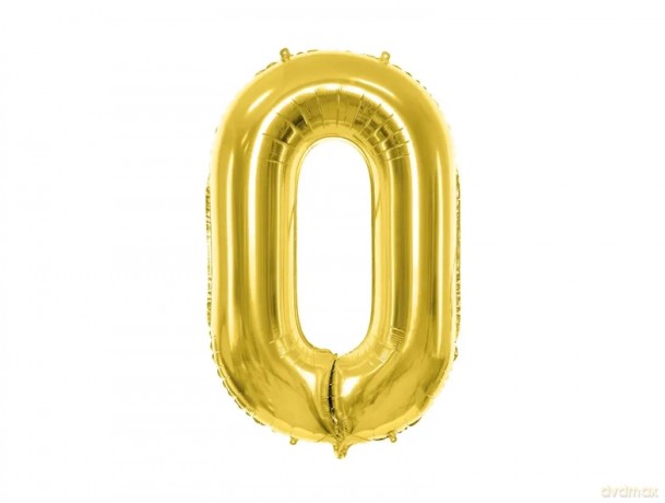 Balon foliowy 0 jasny złoty 72 cm