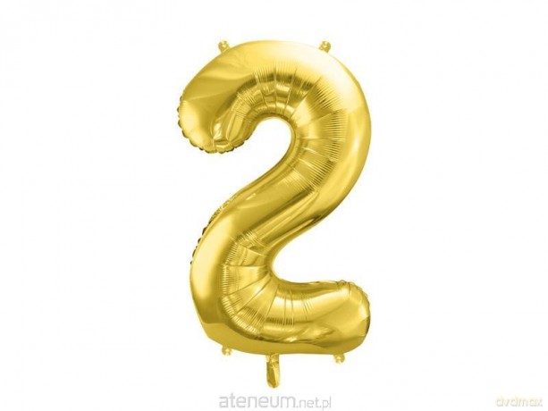 Balon foliowy 2 jasny złoty 72 cm