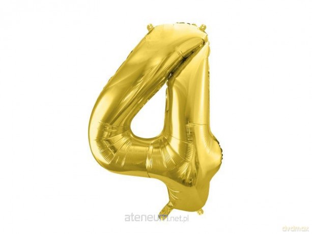 Balon foliowy 4 jasny złoty 72 cm