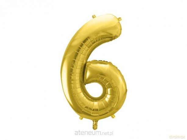 Balon foliowy 6 jasny złoty 72 cm