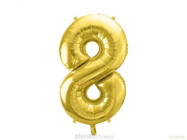 Balon foliowy 8 jasny złoty 72 cm