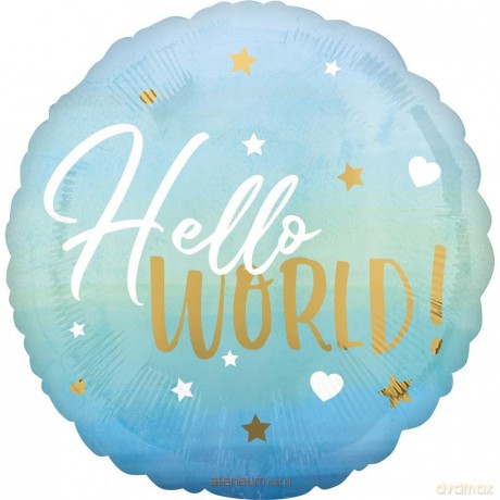 Balon foliowy Hello World