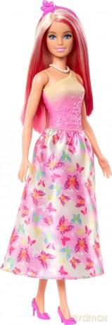 Barbie Księżniczka Lalka różowy strój HRR08