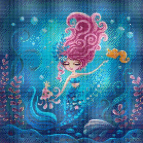 Diamentowa mozaika - Syrena 40x40 cm