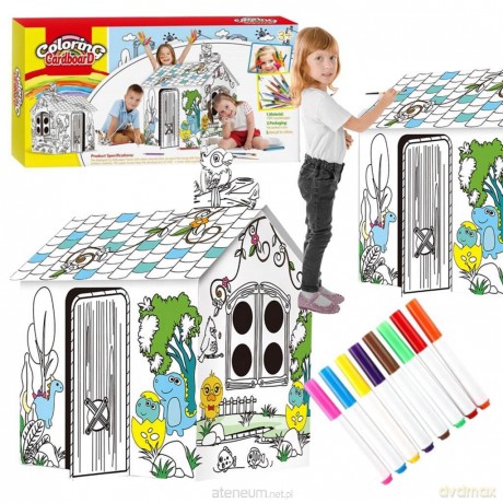 Domek kartonowy do malowania XXL