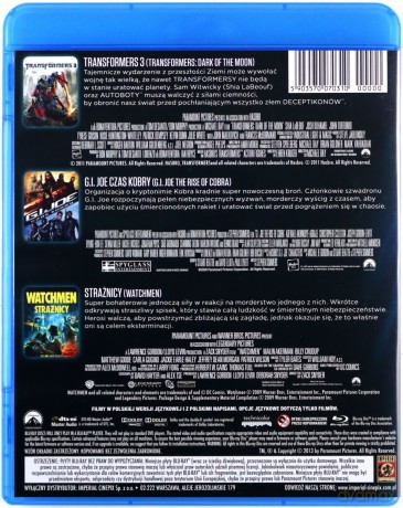 Transformers 3 / G.I. Joe: Czas Kobry / Watchmen: Strażnicy [BOX] [3xBlu-Ray]