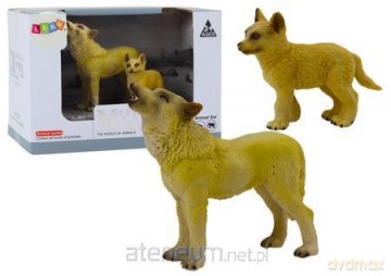 Figurki dorosły wilk 9 cm oraz młody wilk 6,5 cm [FIGURKA]