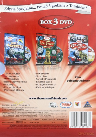 Tomek i Przyjaciele: Pogoń Za Latawcem / Lew Sodoru / Bohater Torów [BOX] [3DVD]