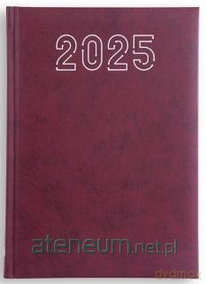 Kalendarz 2025 A5 standard bordowy [KALENDARZ]