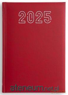 Kalendarz 2025 A5 standard czerwony [KALENDARZ]