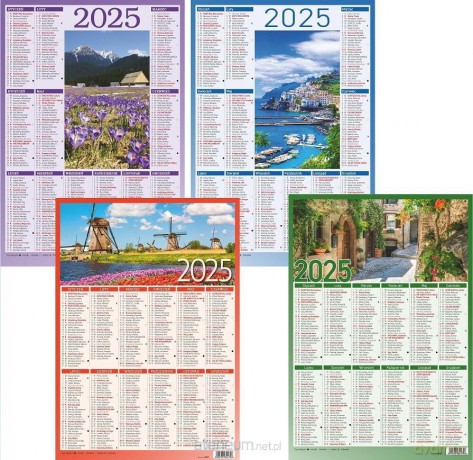 Kalendarz 2025 plakietka MIX [KALENDARZ]