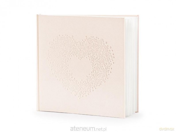 Księga Gości jasno różowa 20,5x20,5 cm 22 kartki