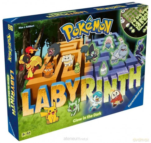 Labyrinth Pokemon świecący w ciemności [GRA PLANSZOWA]