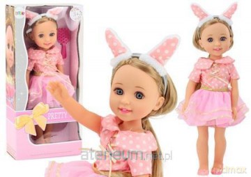 Lalka w różowej sukience 38 cm