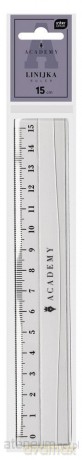 Linijka plastikowa 15 cm Academy