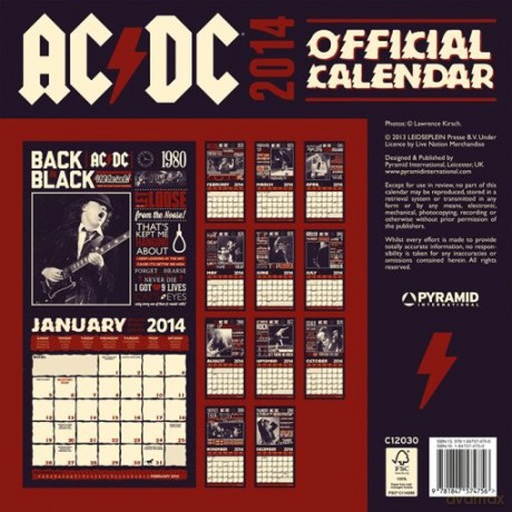 AC/DC - kalendarz 2014 [KALENDARZ]